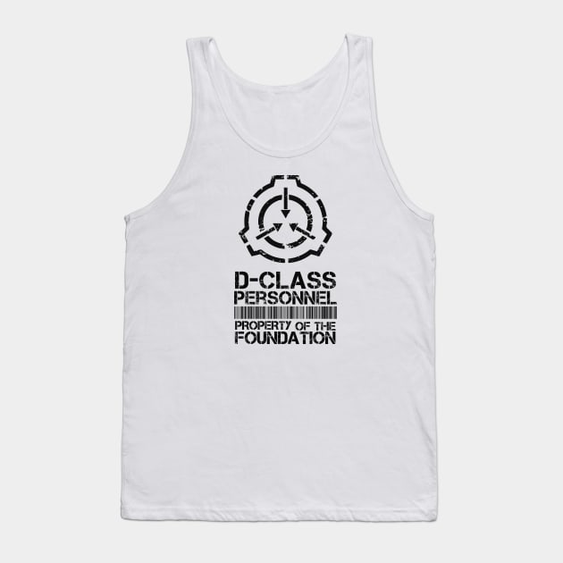 D-Class Personnel Assignment design Tank Top by Toad King Studios